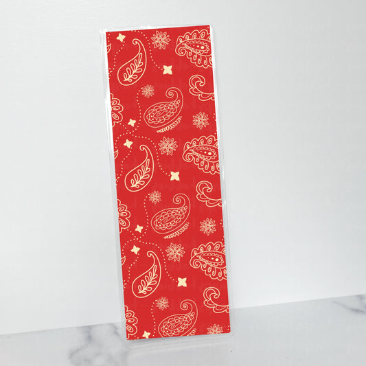 Red Paisley Bookmark