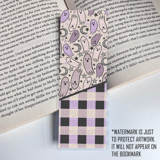 Purple Ghosties Bookmark