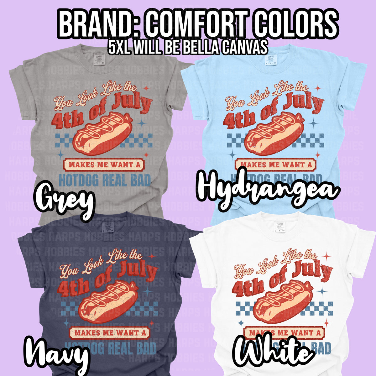 4th of July Hot Dog Tshirt