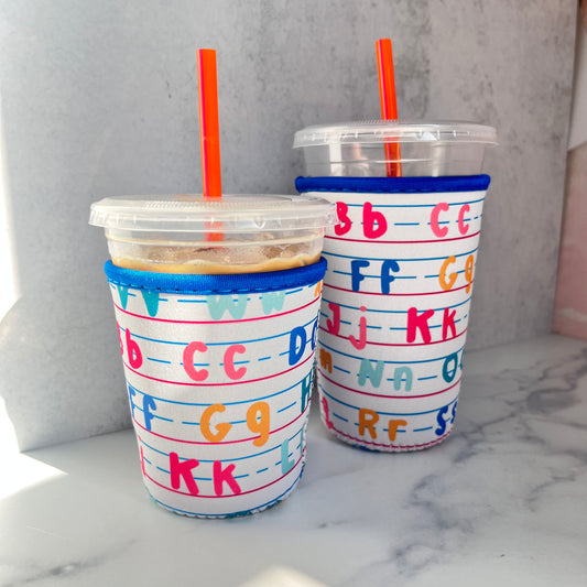White Board Letters Drink Sleeve (3 sizes)