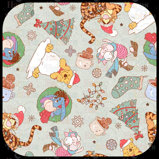 Holiday Honey Bear Scrub Cap (pre order 12-15 business days)