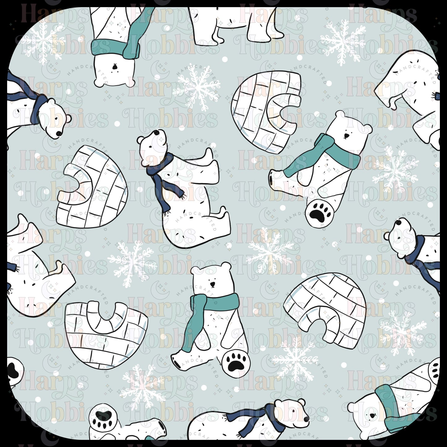 Polar Bears Scrub Cap (pre order 12-15 business days)