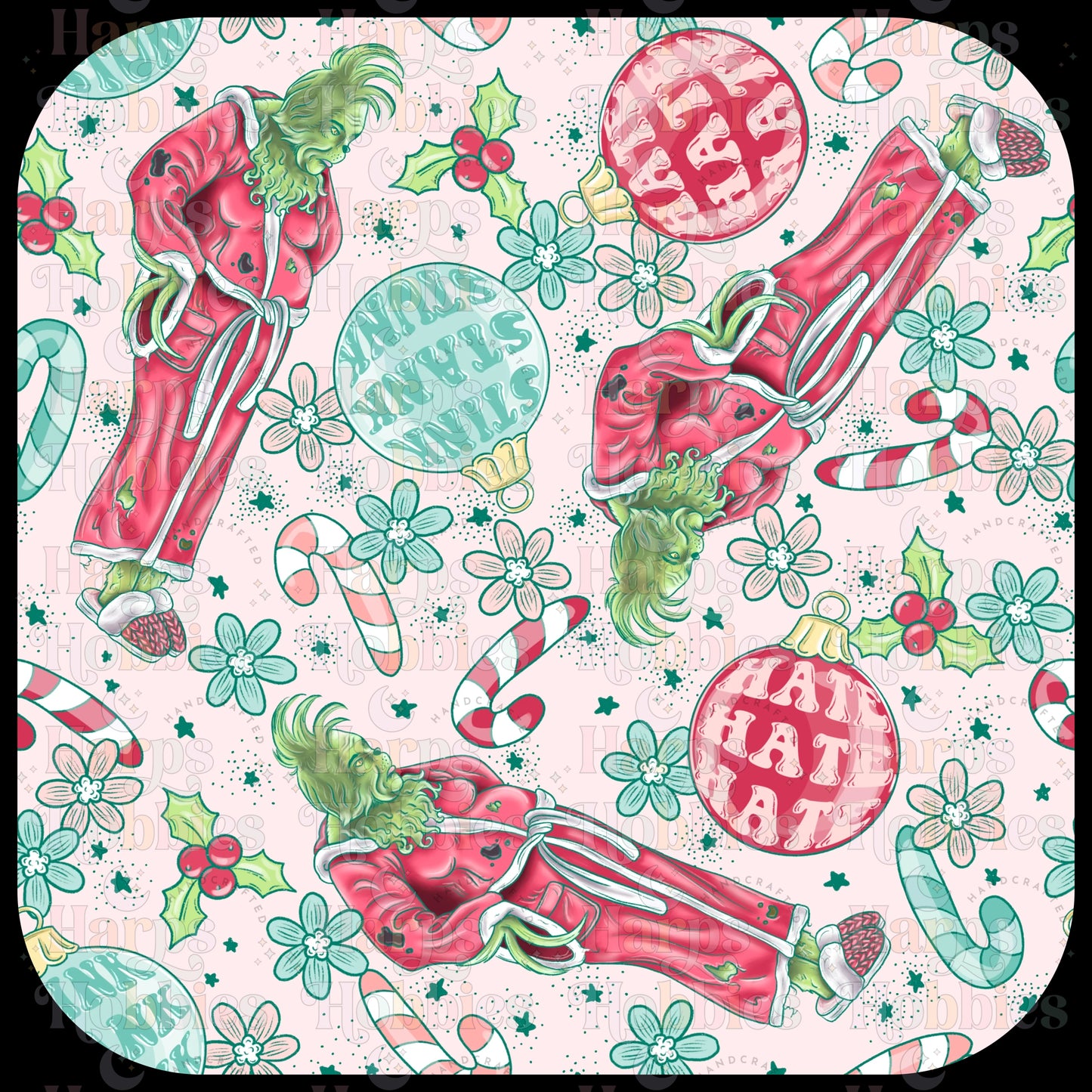 Grinch Robe Scrub Cap (pre order 12-15 business days)