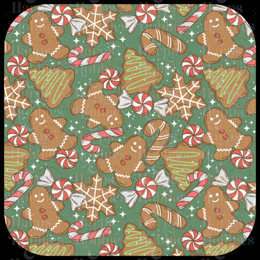 Green Gingerbread Scrub Cap (pre order 12-15 business days)