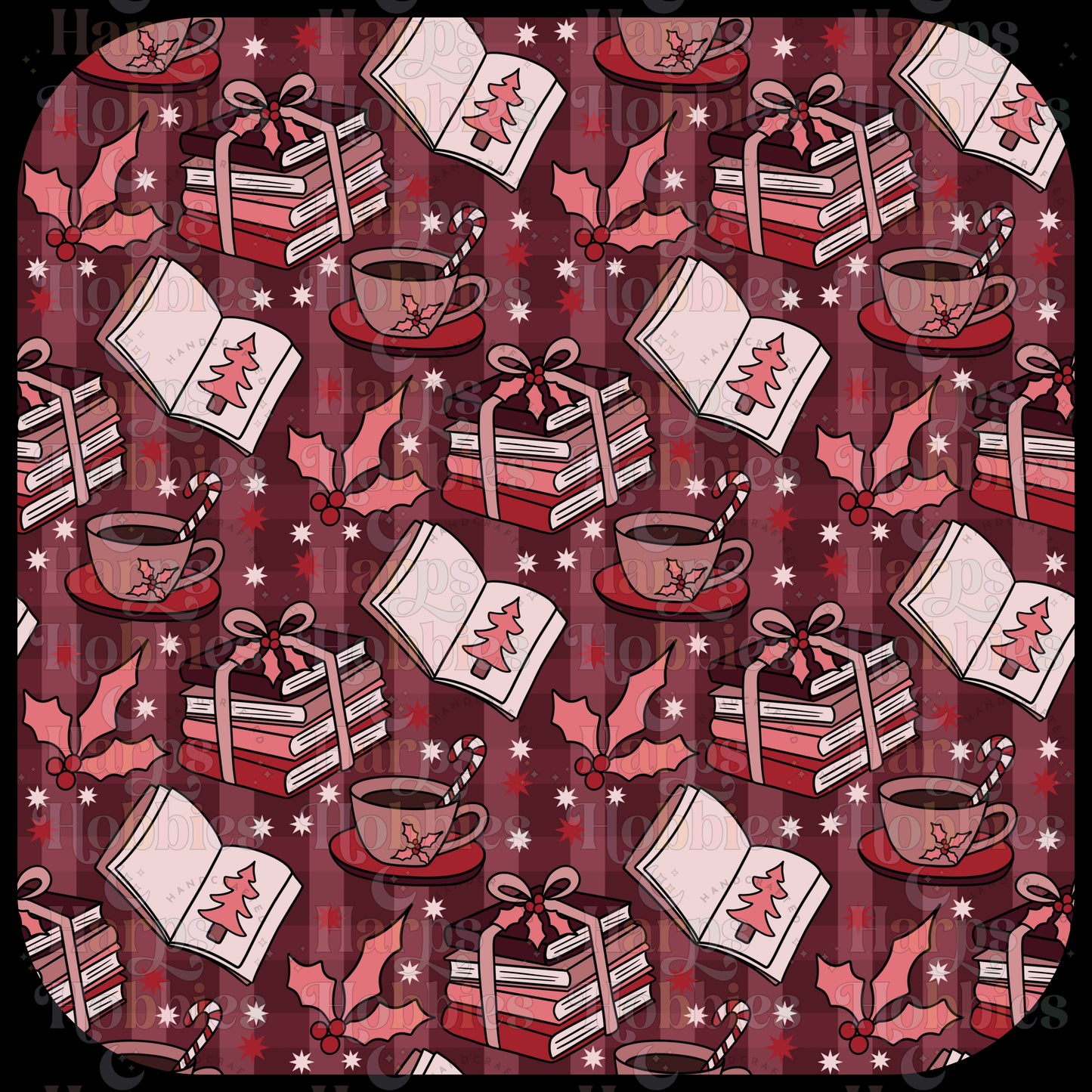 Red Holiday Reading Scrub Cap (pre order 12-15 business days)