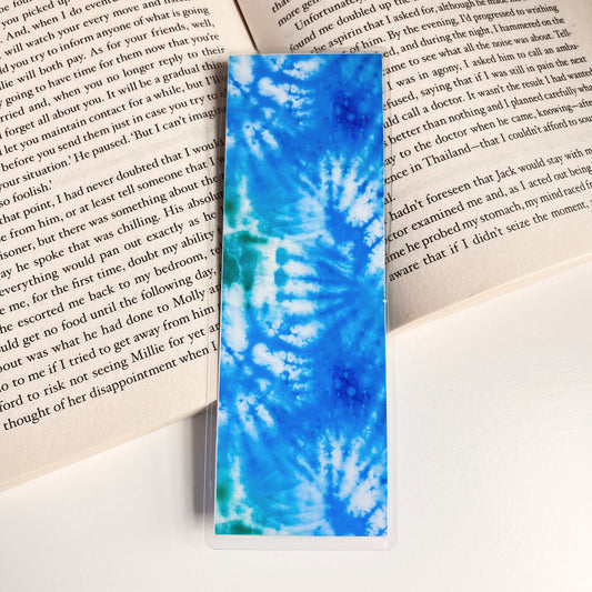 Blue Tie Dye Bookmark