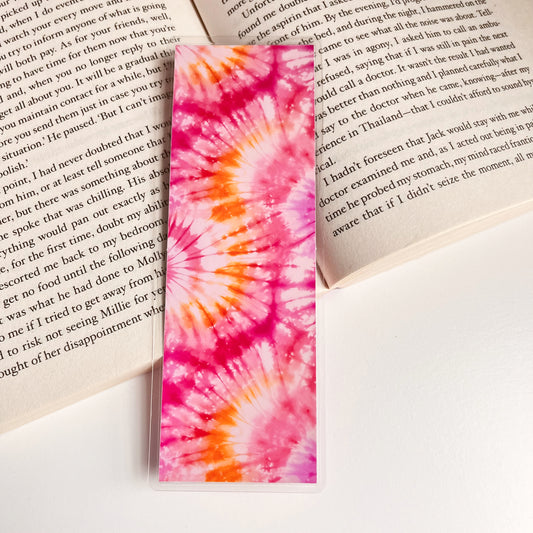 Pink Tie Dye Bookmark