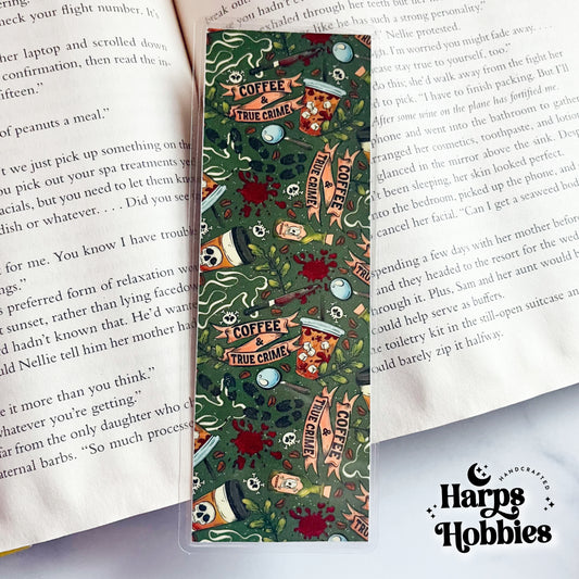 True Crime + Coffee Bookmark