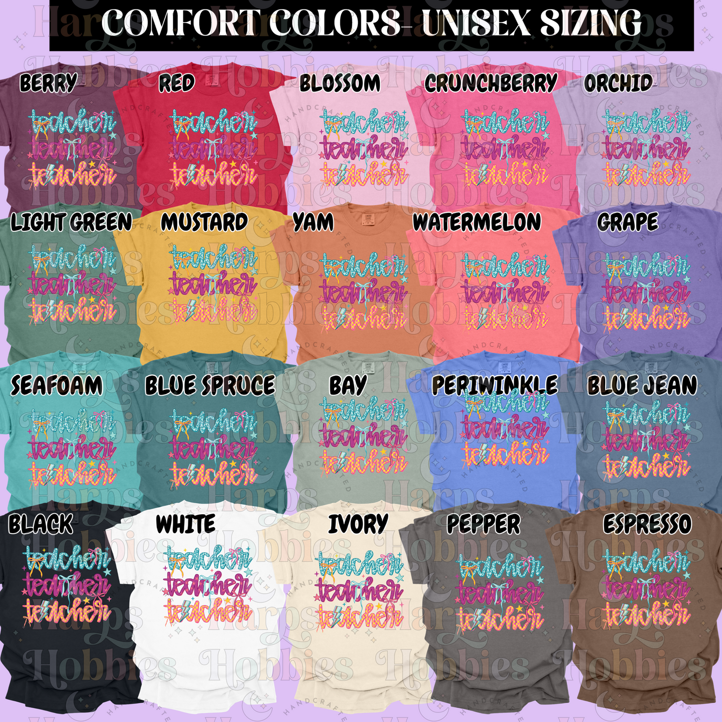 Bright Retro Teacher (tshirt/sweatshirt)