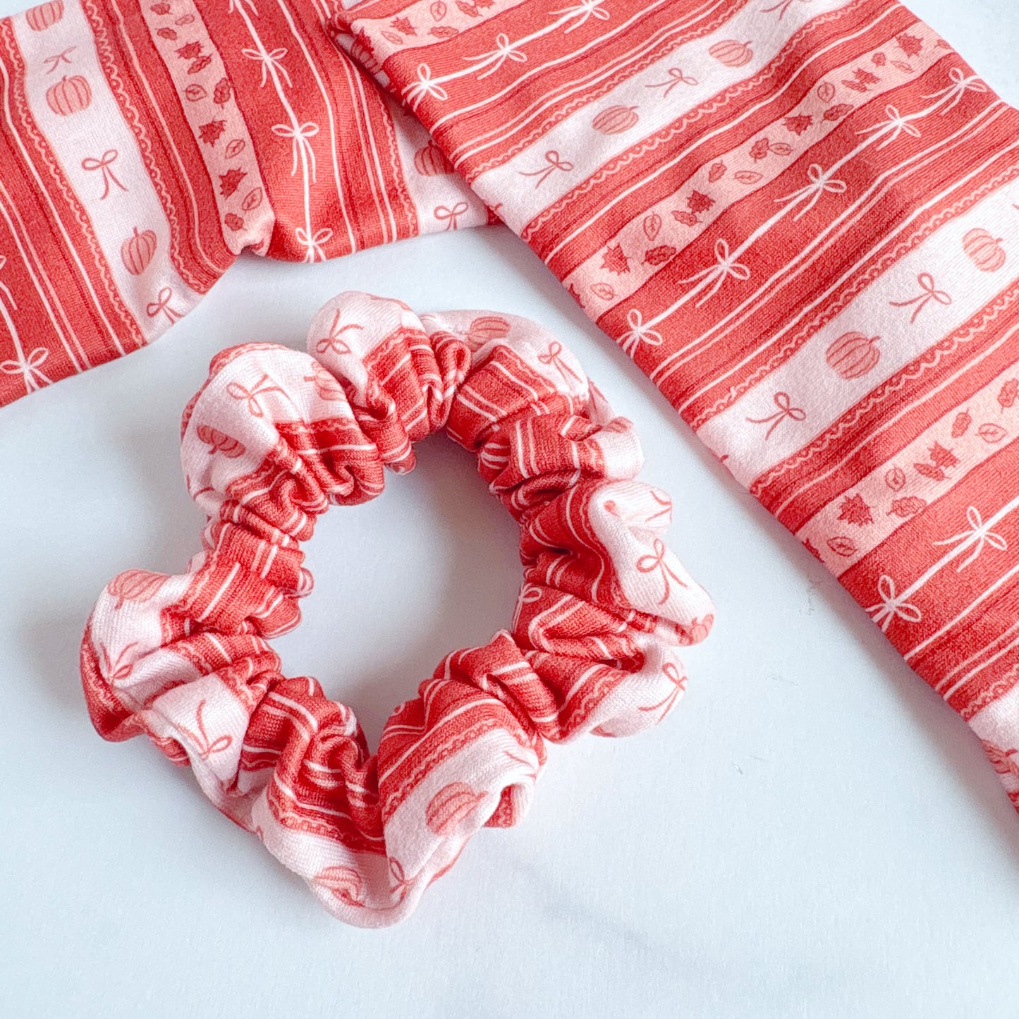 Pumpkin Stripes Scrunchie (Skinny)
