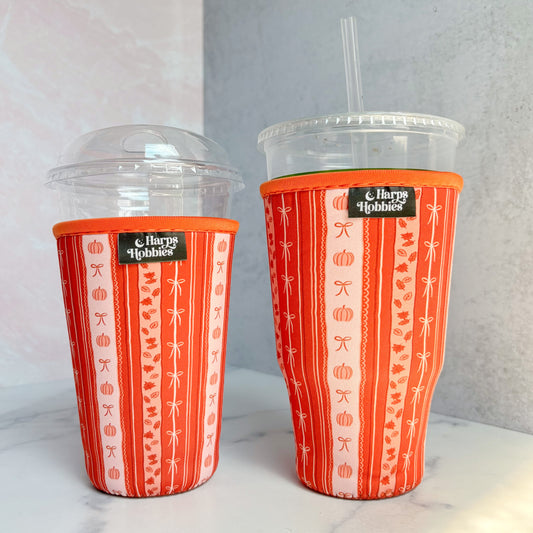 Pumpkin Bows Drink Sleeve (2 sizes)