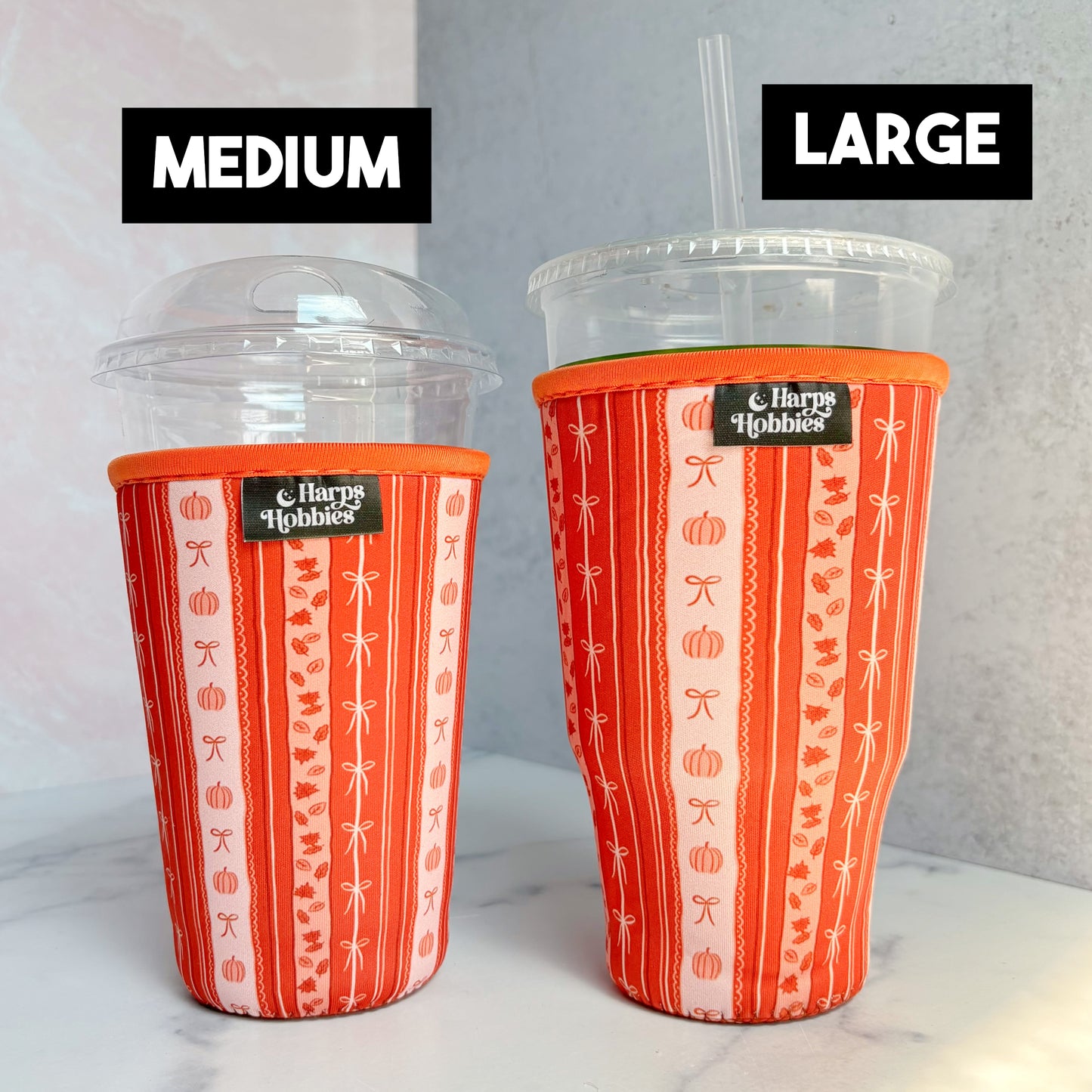 Pumpkin Bows Drink Sleeve (2 sizes)