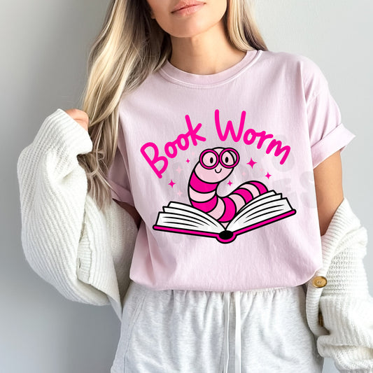 Bookworm Pink (tshirt/sweatshirt)