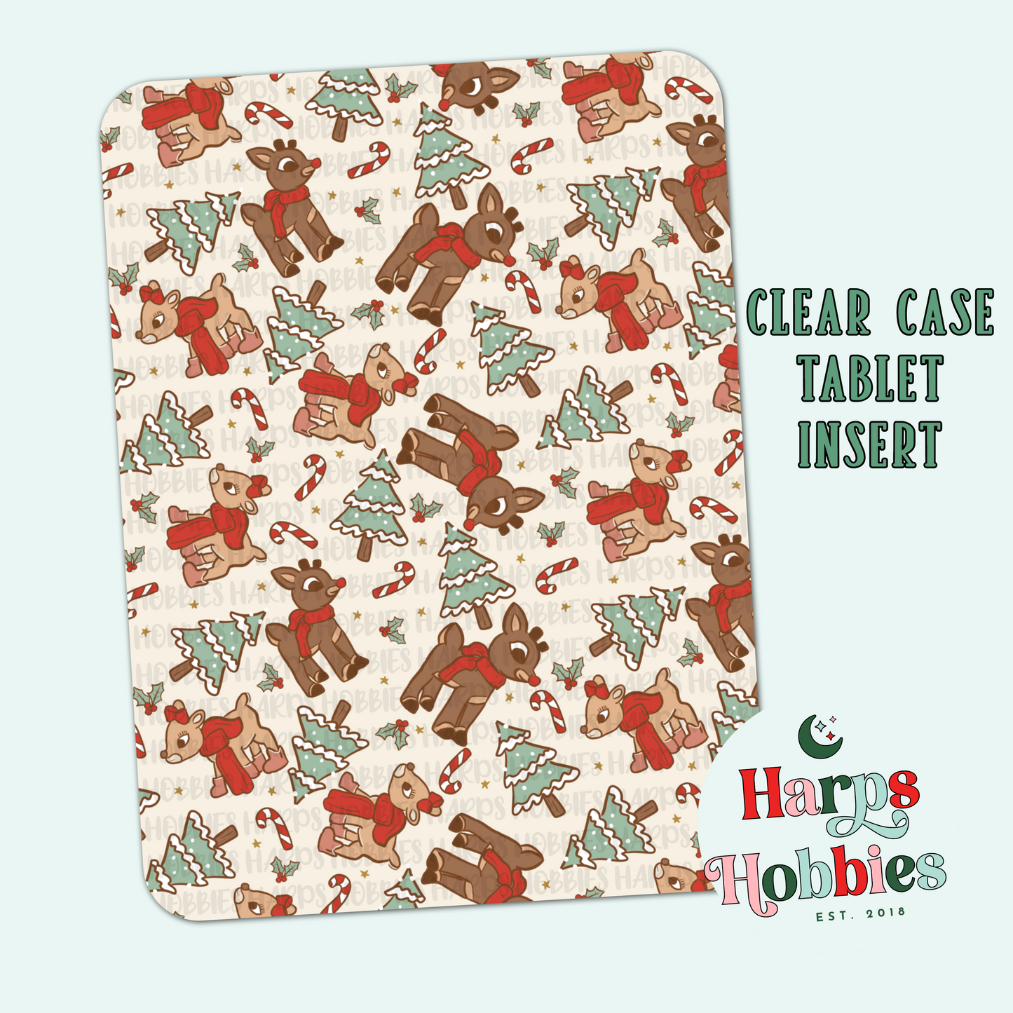 Classic Reindeer Clear Case Insert