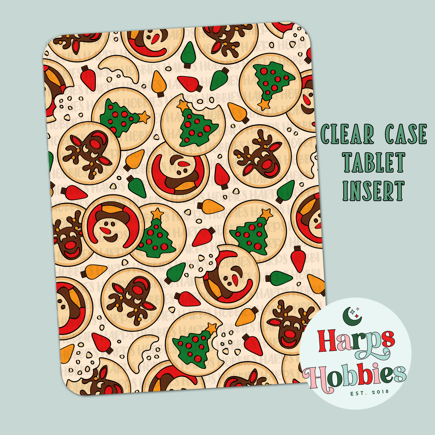 Christmas Cookies Clear Case Insert