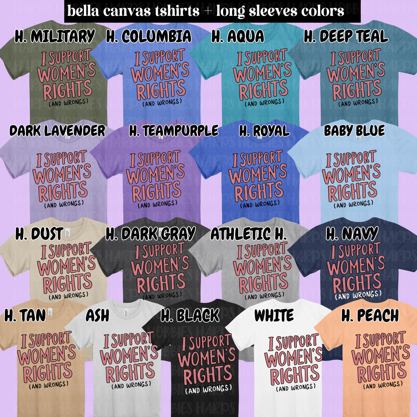 Womens rights and wrongs (tshirt/hoodie/sweatshirt/longsleeve)