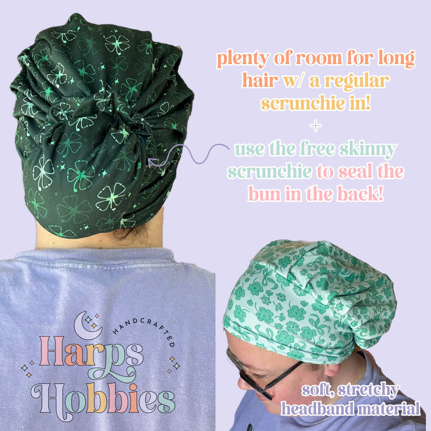 Smiley Daisy (headband/scrunchie/scrub cap) PRE ORDER