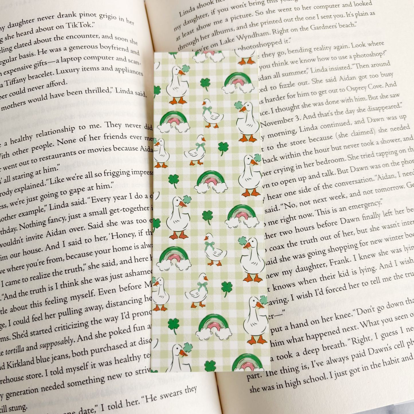 Green Goosey Bookmark