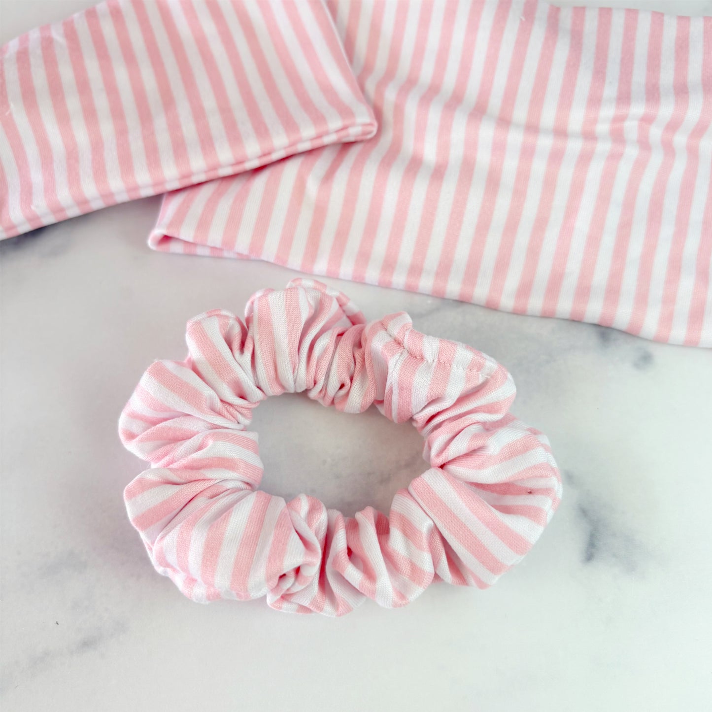 Pink Stripes Scrunchie (Skinny)