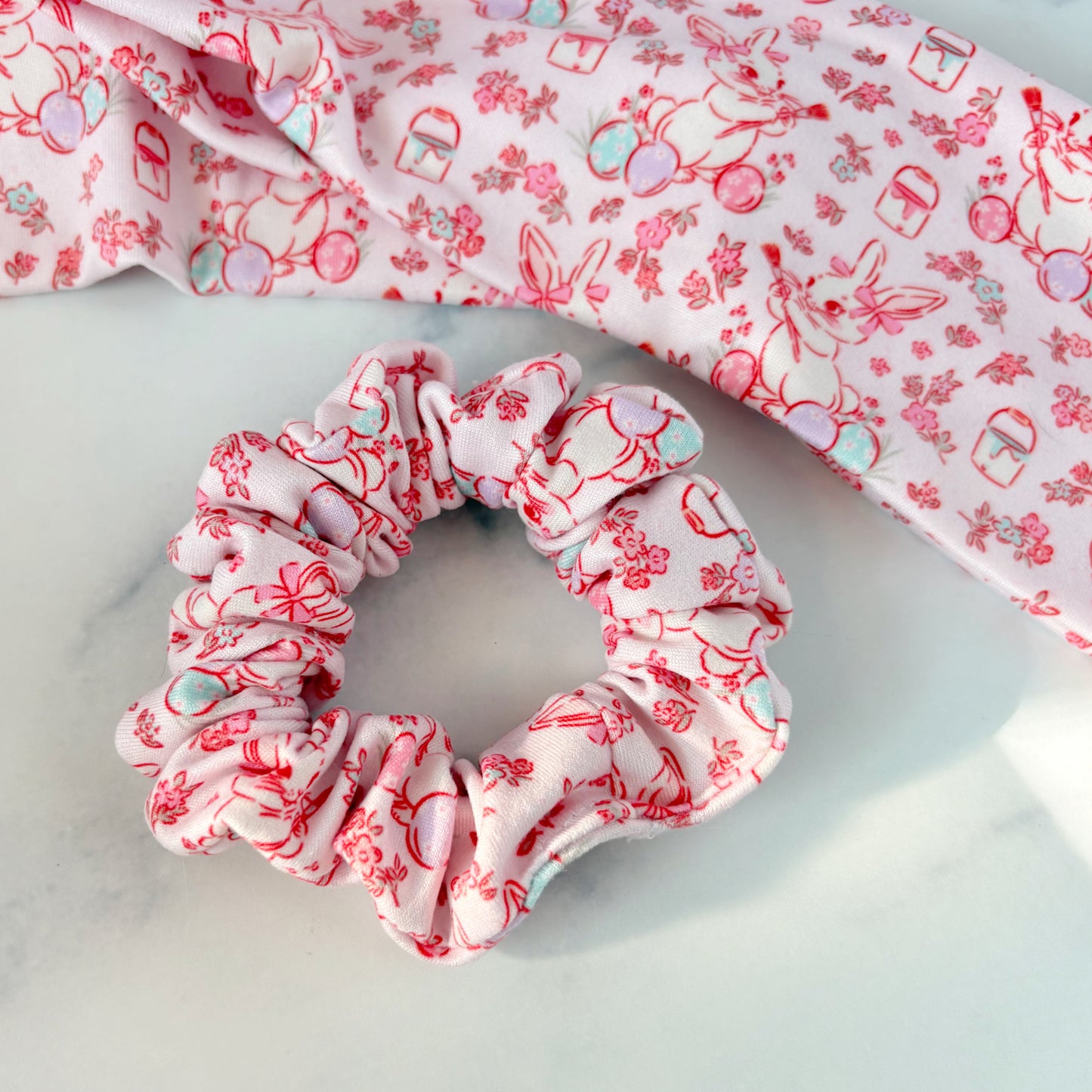 Pink Bunny Scrunchie (Skinny)
