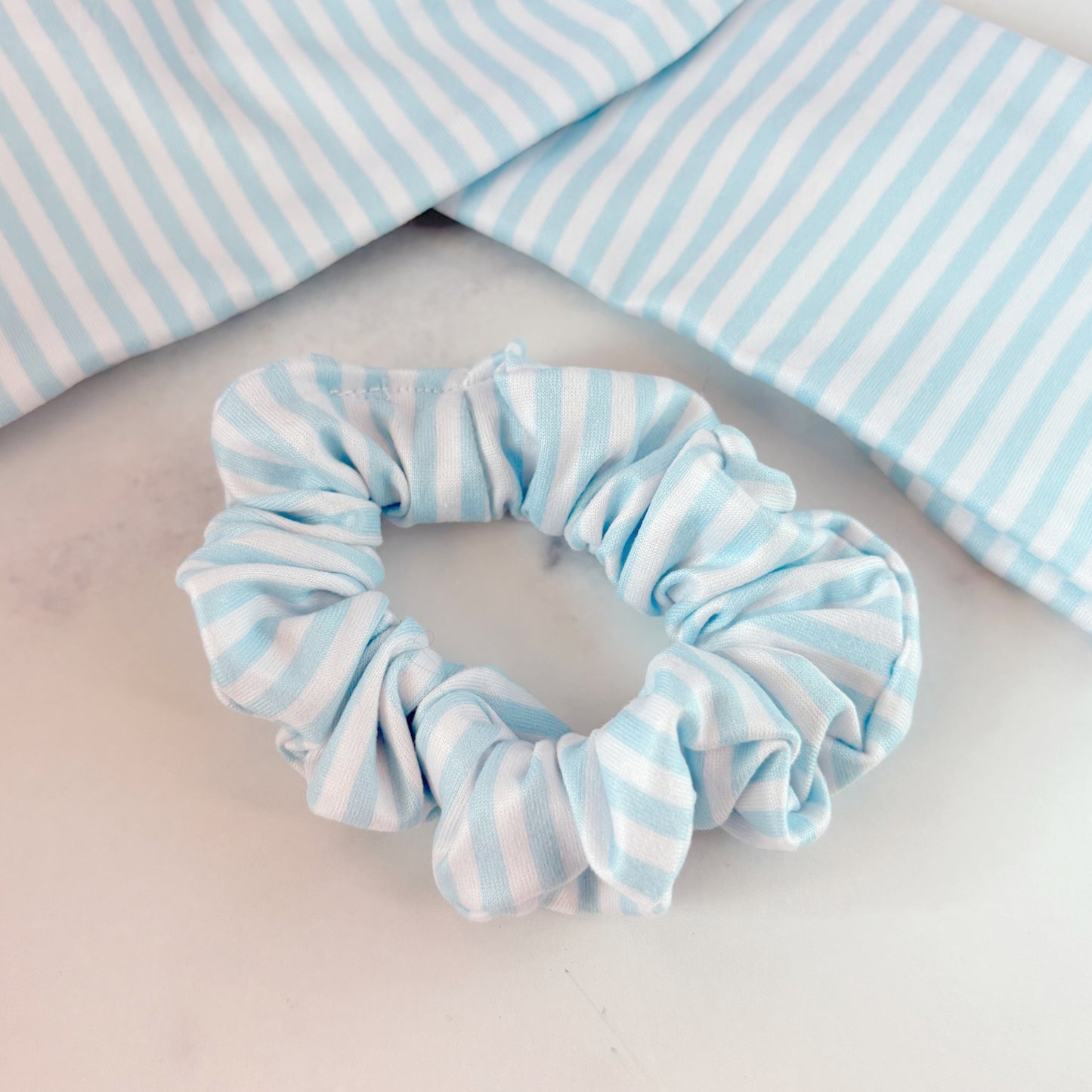 Blue Stripes Scrunchie (Skinny)