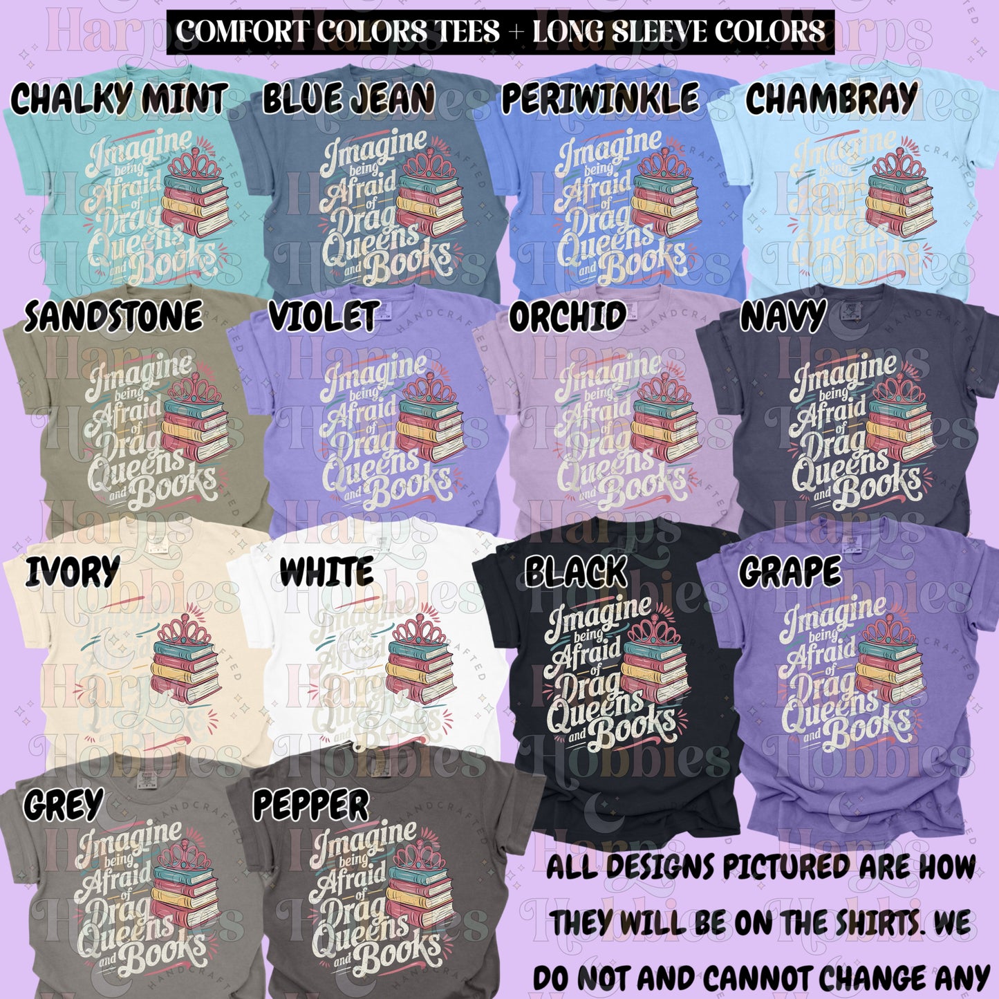 Drag Queens + Books (tshirt/hoodie/sweatshirt/longsleeve)