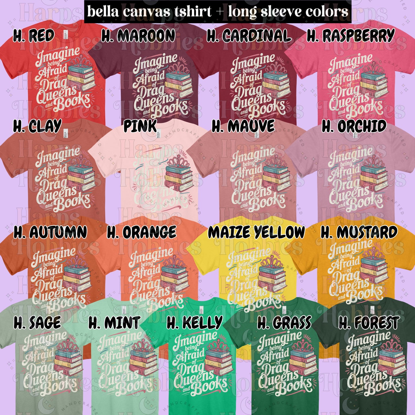 Drag Queens + Books (tshirt/hoodie/sweatshirt/longsleeve)