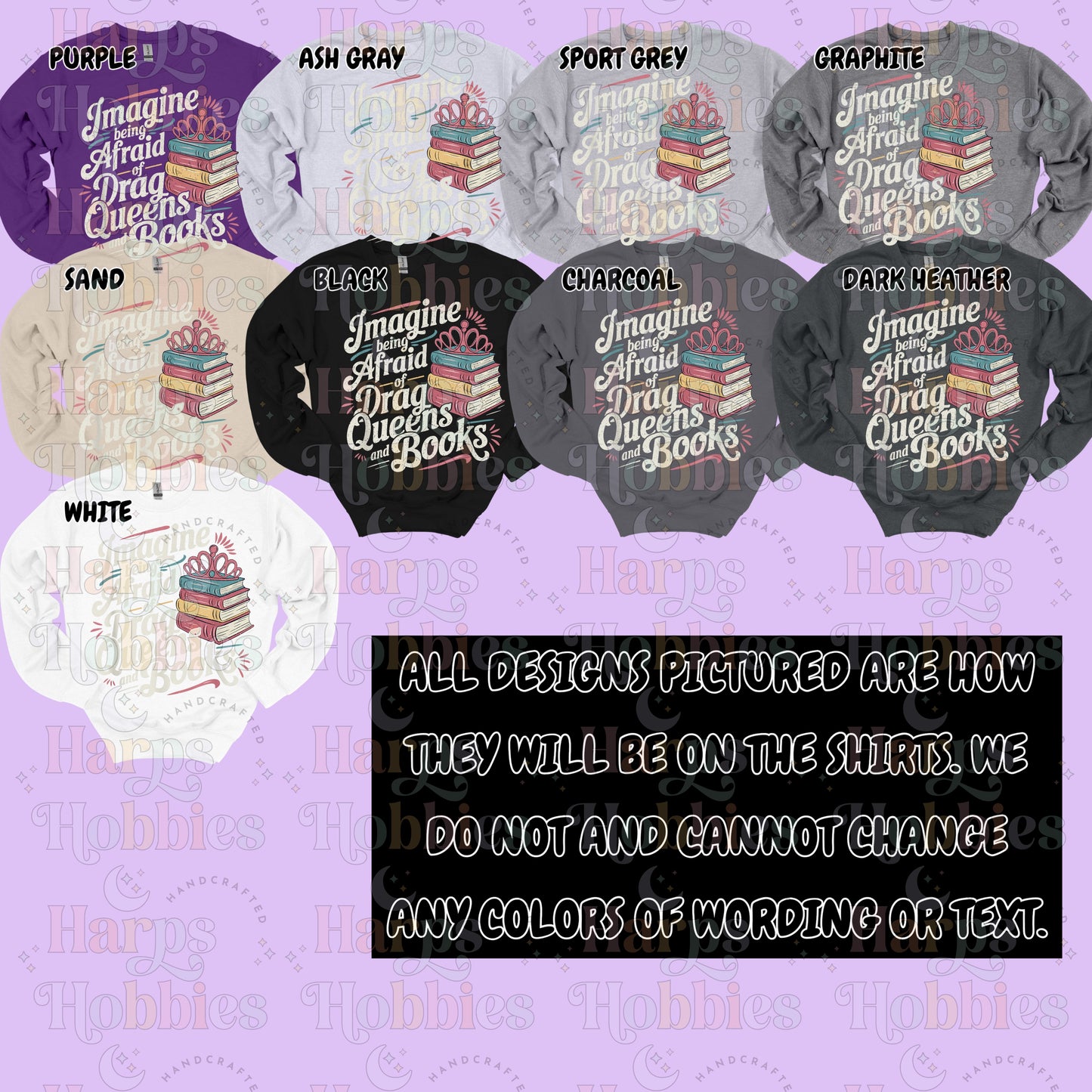 Drag Queens + Books (tshirt/hoodie/sweatshirt/longsleeve)