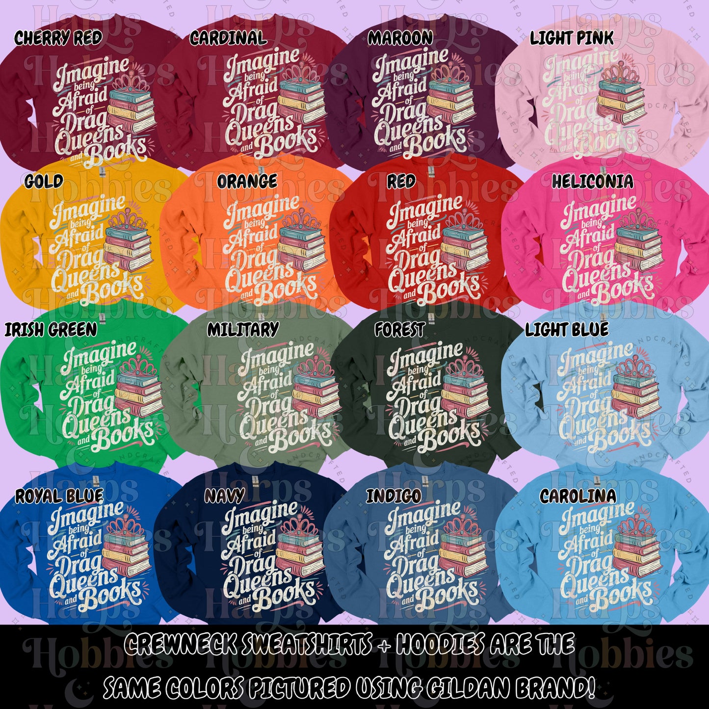 Drag Queens + Books (tshirt/hoodie/sweatshirt/longsleeve)