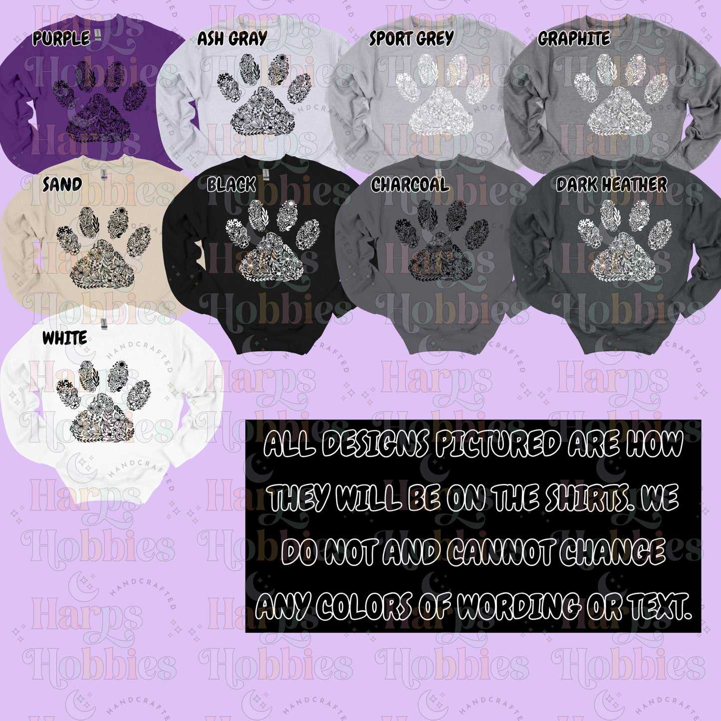 Floral Pawprint (tshirt/hoodie/sweatshirt/longsleeve)