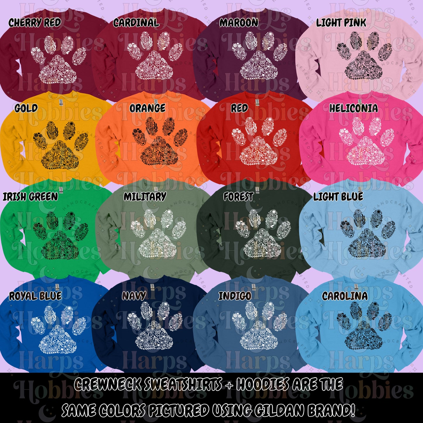 Floral Pawprint (tshirt/hoodie/sweatshirt/longsleeve)