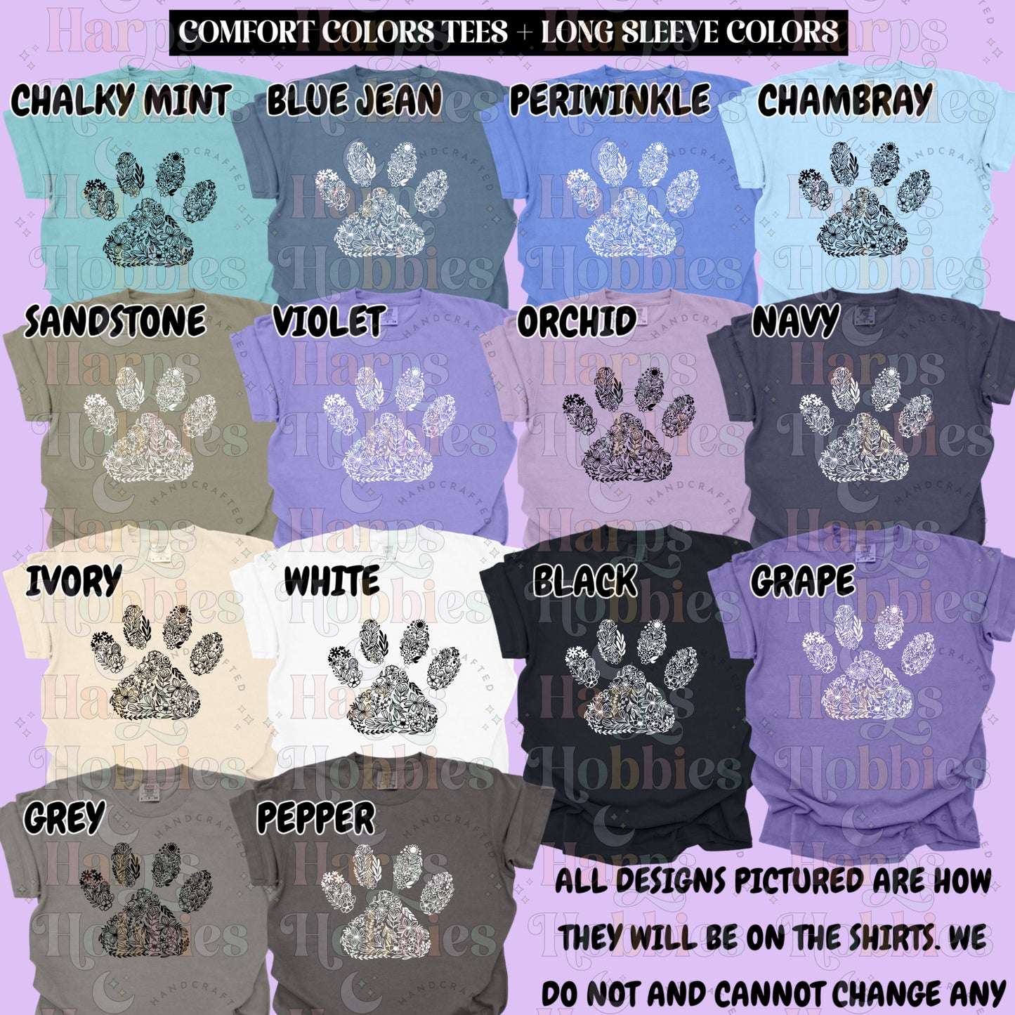 Floral Pawprint (tshirt/hoodie/sweatshirt/longsleeve)