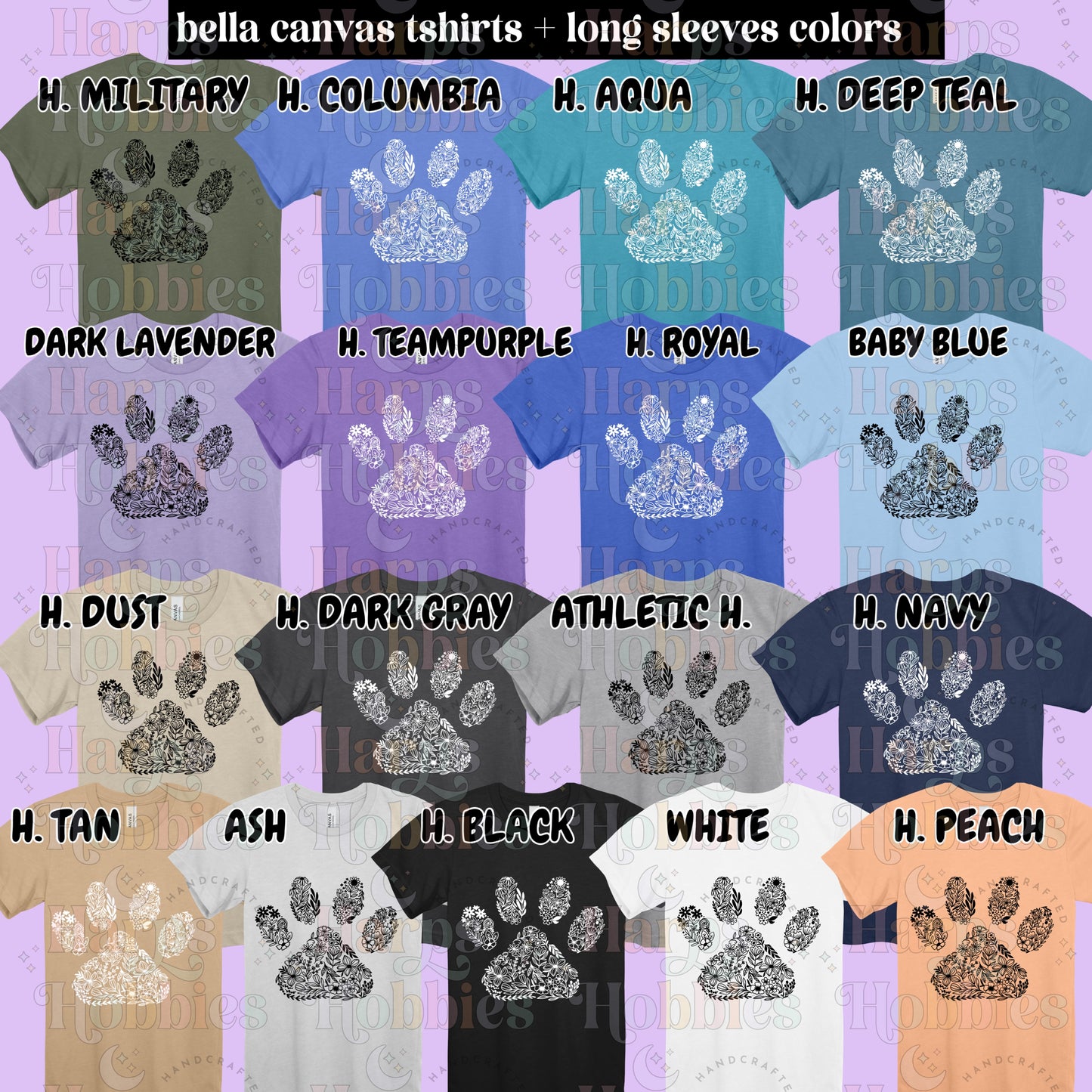 Floral Pawprint (tshirt/hoodie/sweatshirt/longsleeve)