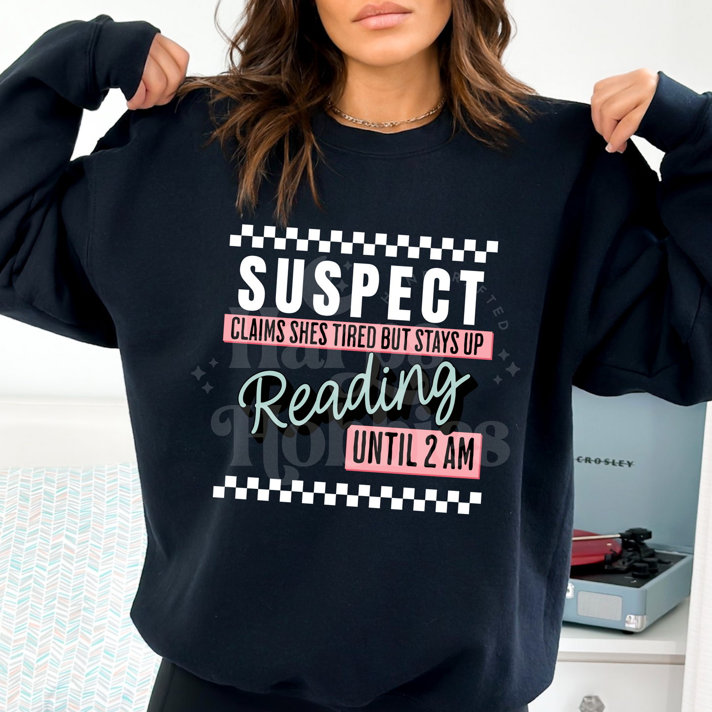 Suspect is Reading (tshirt/sweatshirt)