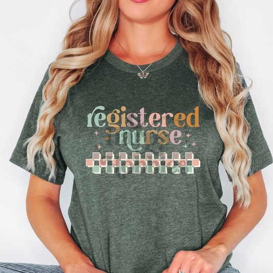 Registered Nurse Checkered (tshirt/sweatshirt)
