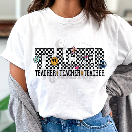 Teacher Checkered Silly (tshirt/sweatshirt)