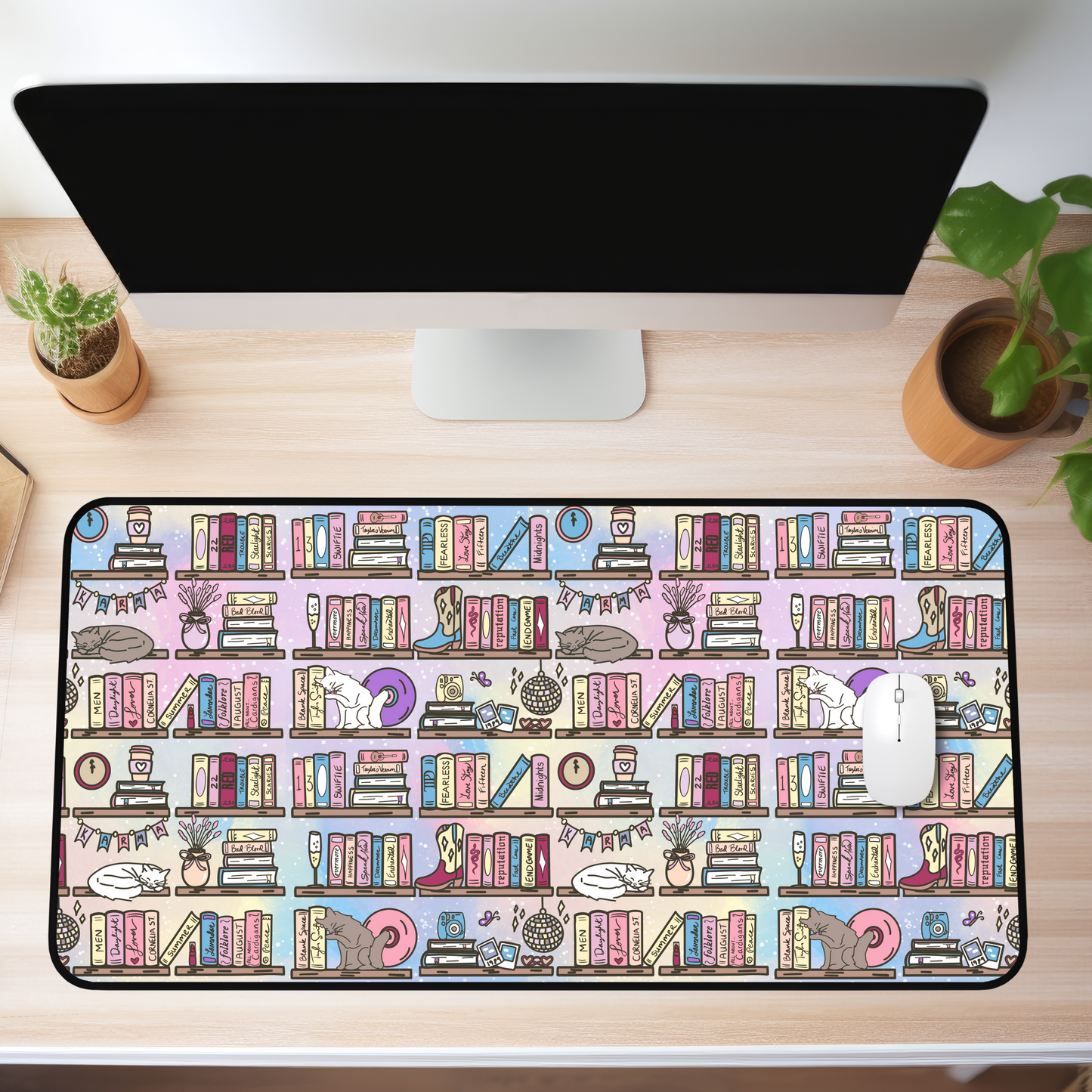Taylors Bookshelf Desk Mat (4 sizes)