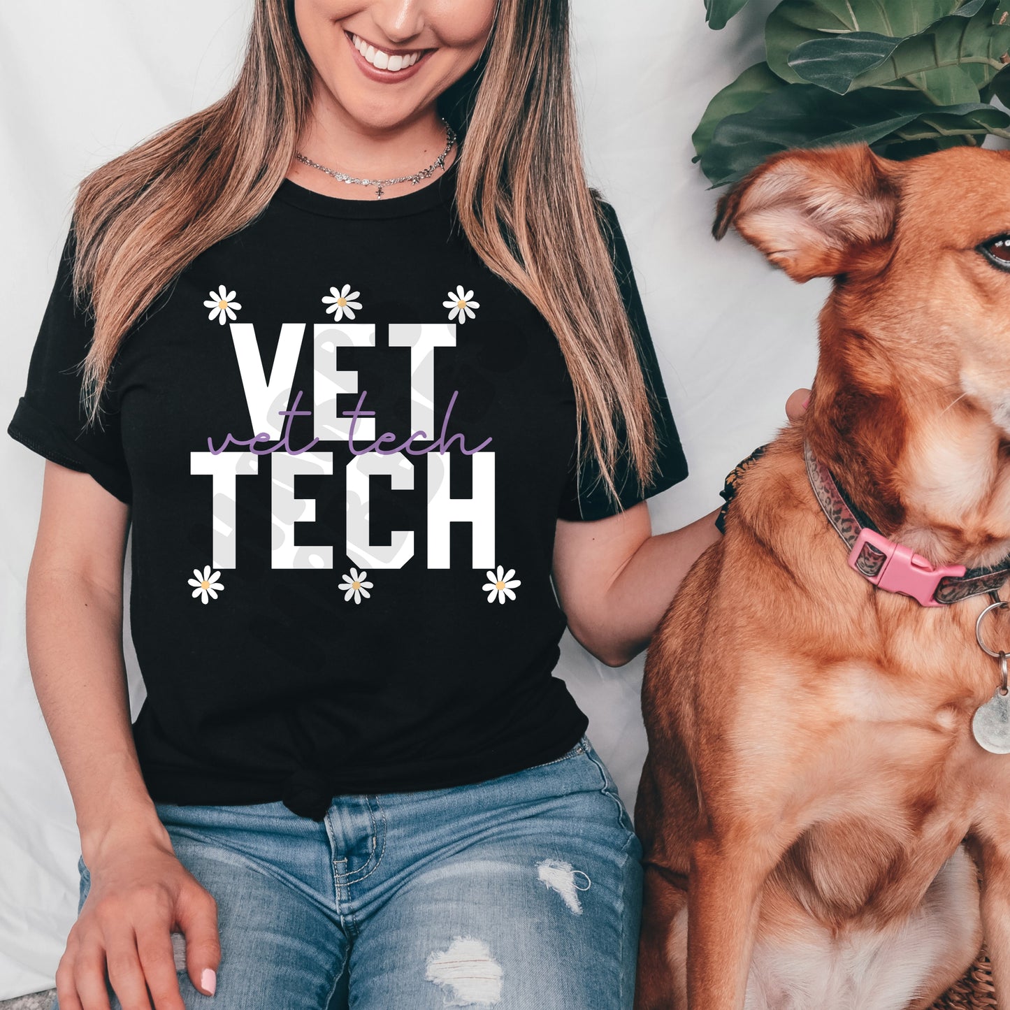 Floral Vet Tech (tshirt/sweatshirt)