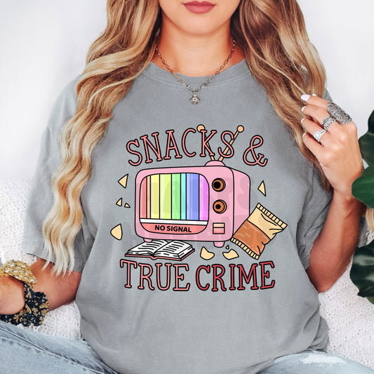 Snacks and True Crime (tshirt/sweatshirt)