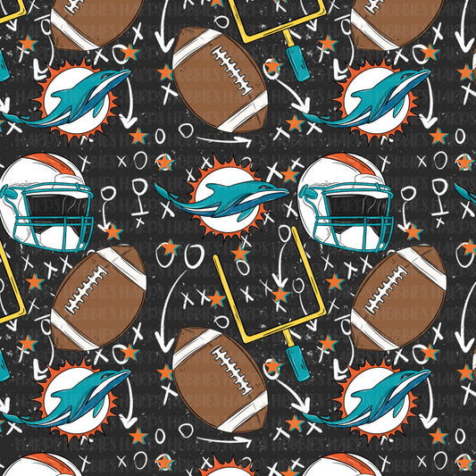 Miami Dolphins (headband/scrunchie)