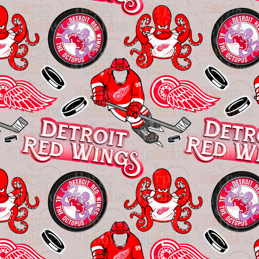 Detroit Red Wings (headband/scrunchie)