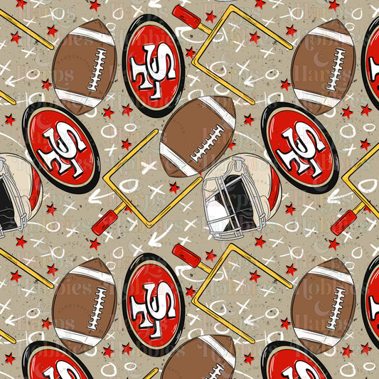 San Francisco 49ers (headband/scrunchie)