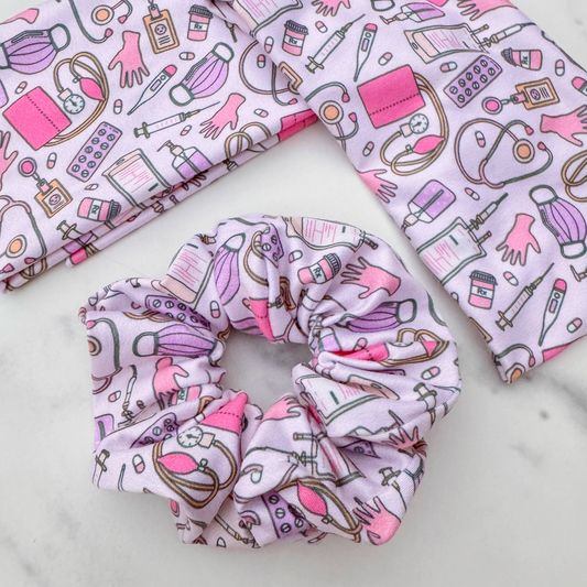 Pink Nurse Scrunchie (Regular)