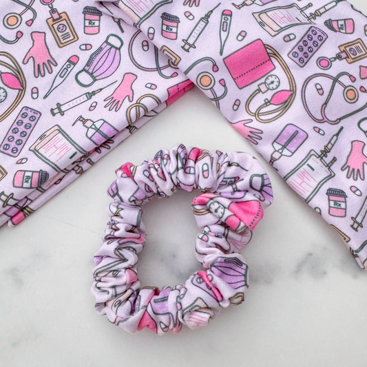 Pink Nurse Scrunchie (Skinny)