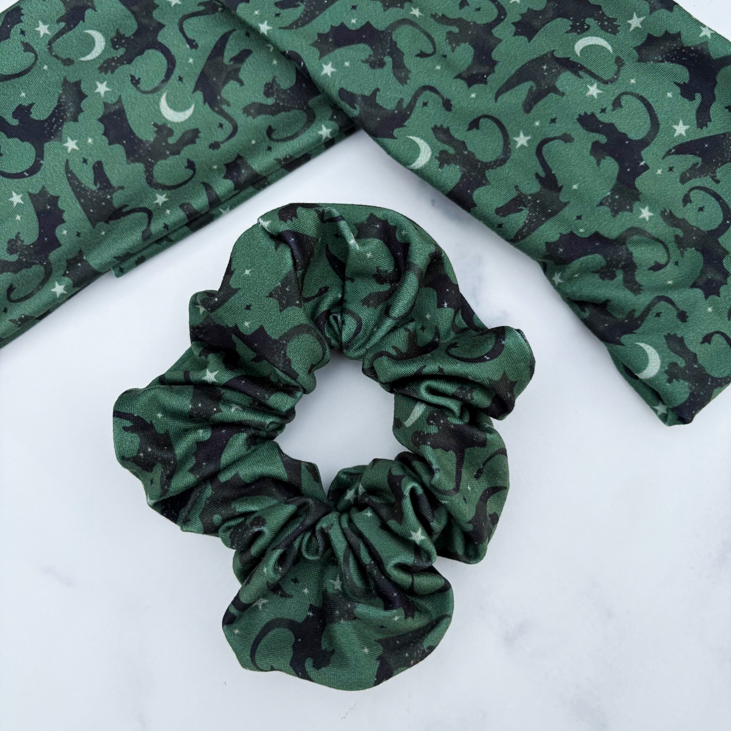 Green Dragons Scrunchie (Regular)