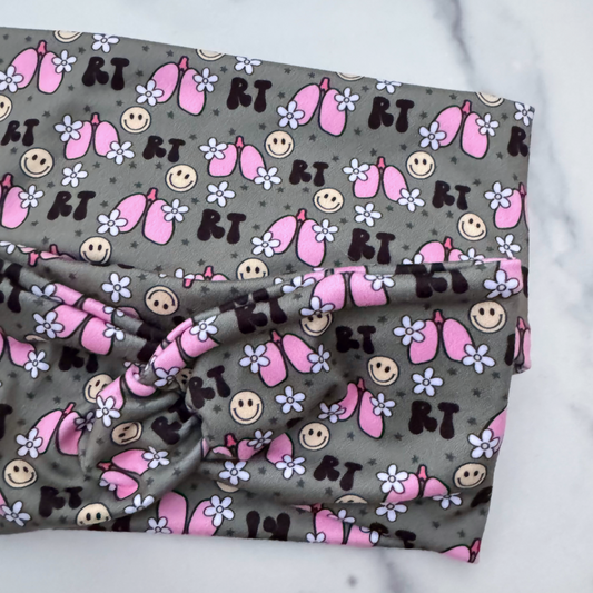 Respiratory Therapy Gray Headband