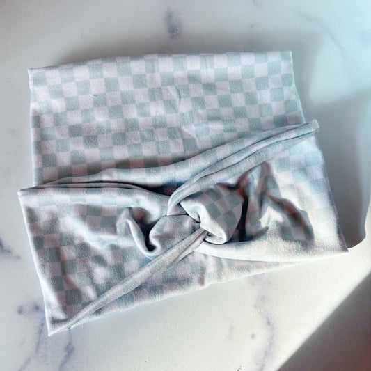 Sage Checkered Headband