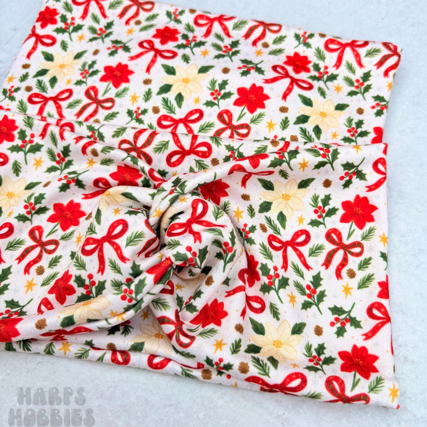 Poinsettia Bows Headband