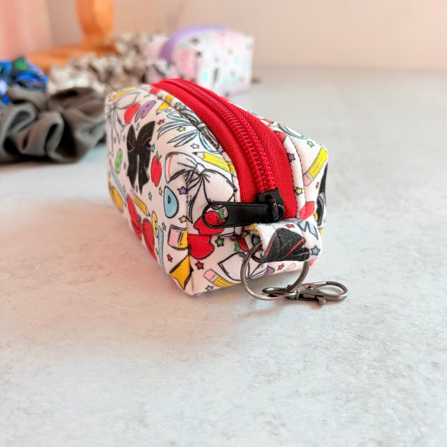 Teacher Bows Keychain Pouch
