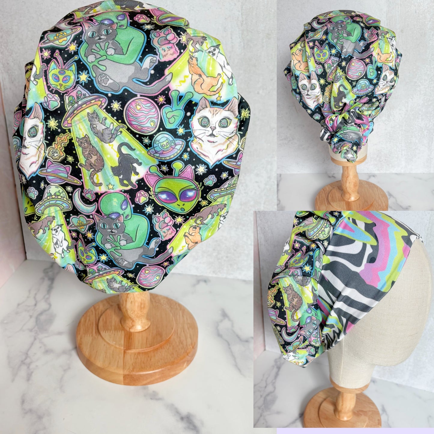 UFO Kitties Scrub Hat